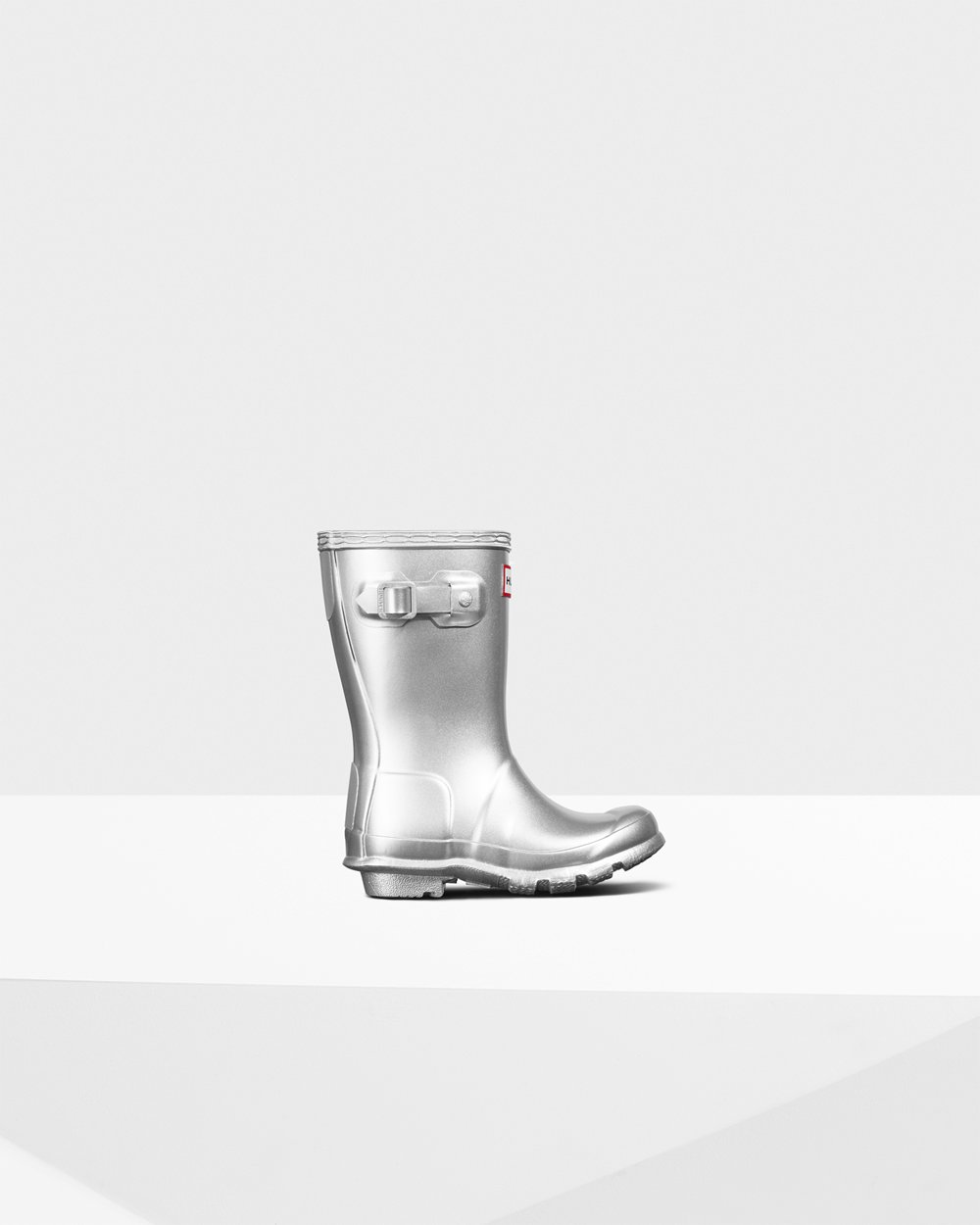 Kids Hunter Original Little Metallic - Rain Boots Silver - 7039-CBOWR